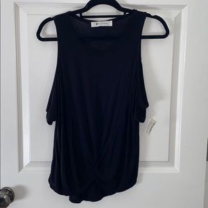 Brand new black open sleeve top